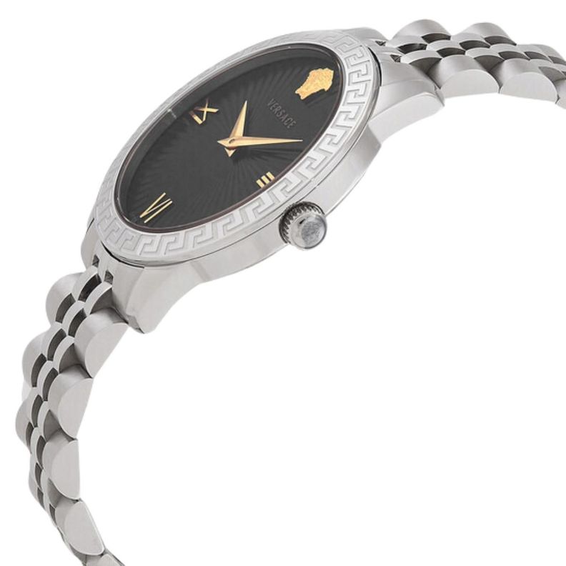 Reloj Versace Greca Mujer Esfera Negra Cuarzo VEVC00419-2