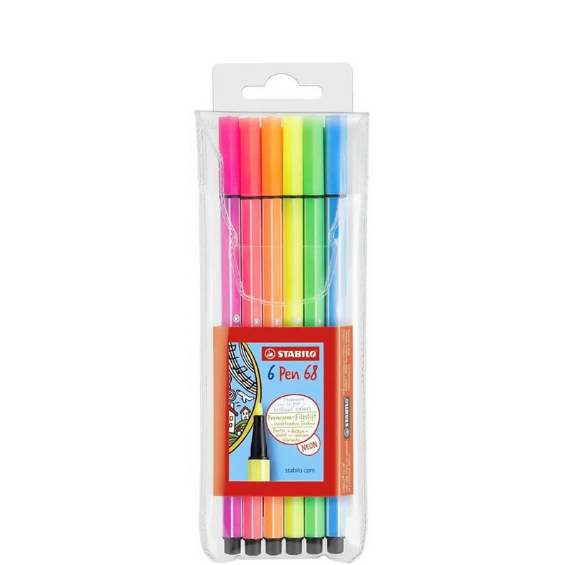 Set Stabilo Pen 68 Neon 6 Colores-0