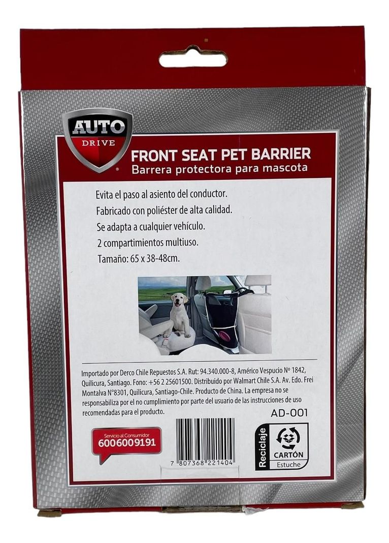 Barrera De Asientos Auto Para Mascotas Auto Drive Multiuso-3