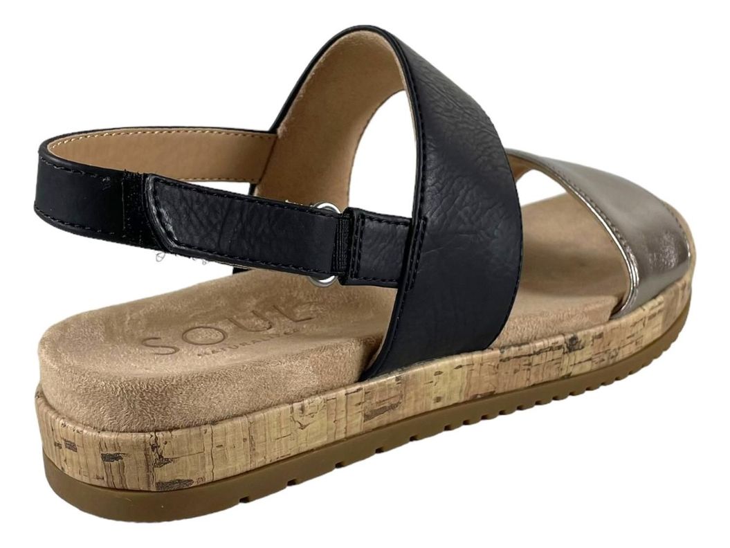 Sandalia Soul Naturalizer Negro Mujer Dorri Memory Foam-2