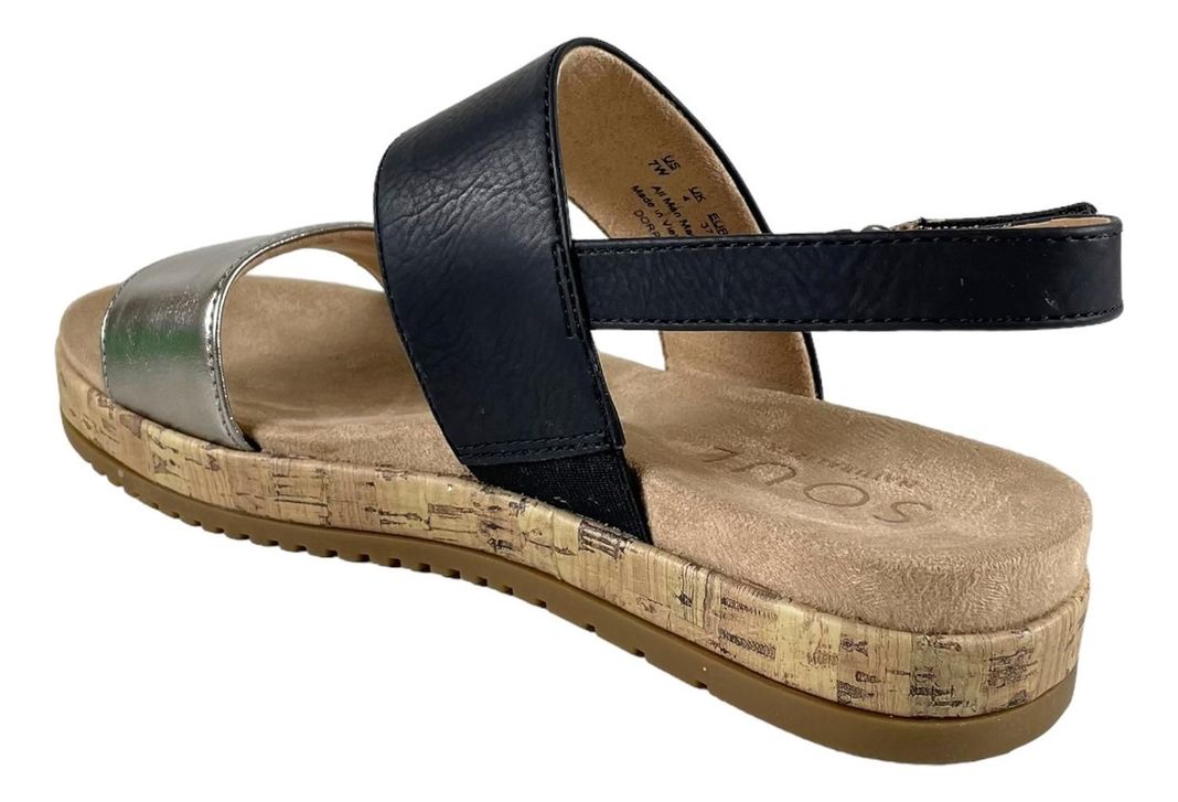 Sandalia Soul Naturalizer Negro Mujer Dorri Memory Foam-4