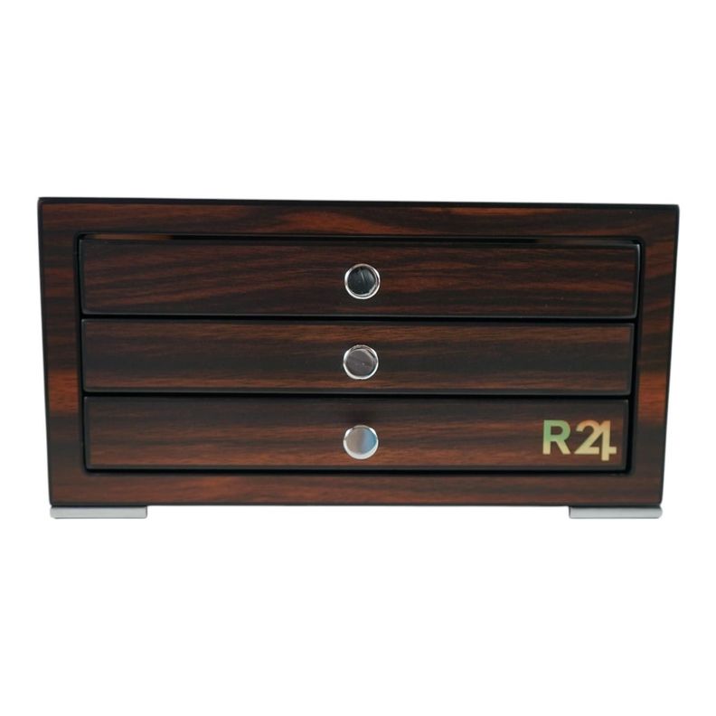 Caja de lujo Madera Ebano para 24 Lapiceras-1