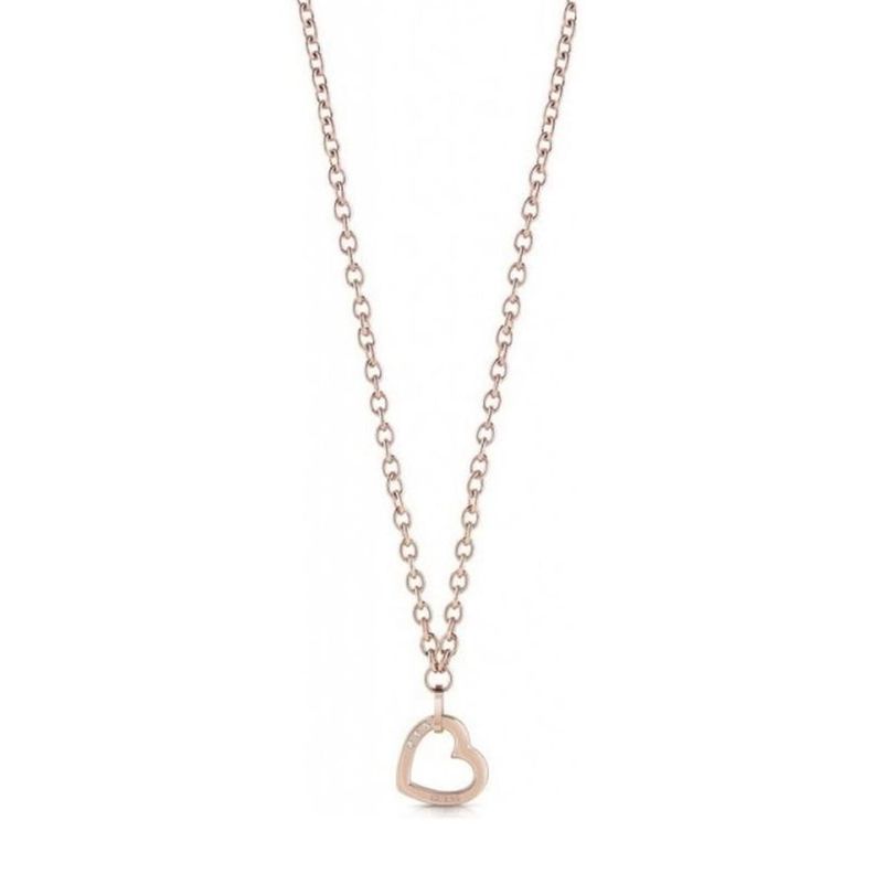 Collar Guess Hearted Chain Corazon Ubn29071 Oro Rosa-0