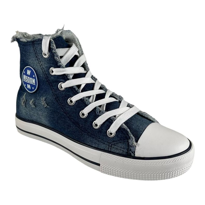 Zapatilla Wisdom Lona Azul Tipo Conv-5