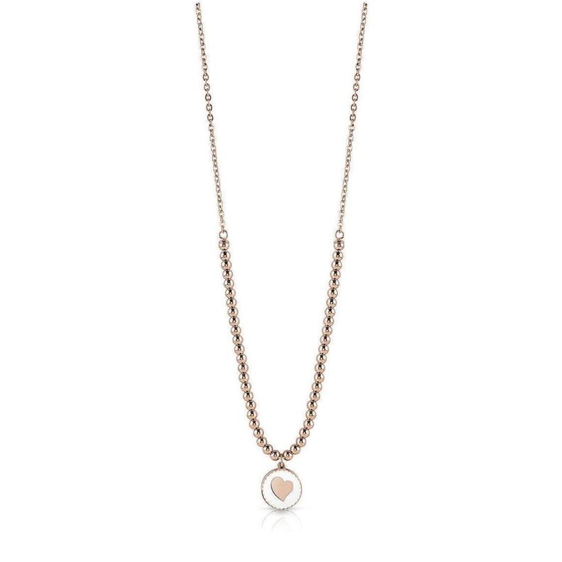 Collar Guess Summer Love Corazon Ubn78080 Oro Rosa-0