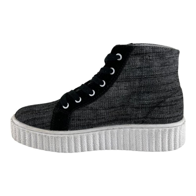 Zapatilla Wisdom Lona Gris Oscuro Tipo Conv-3