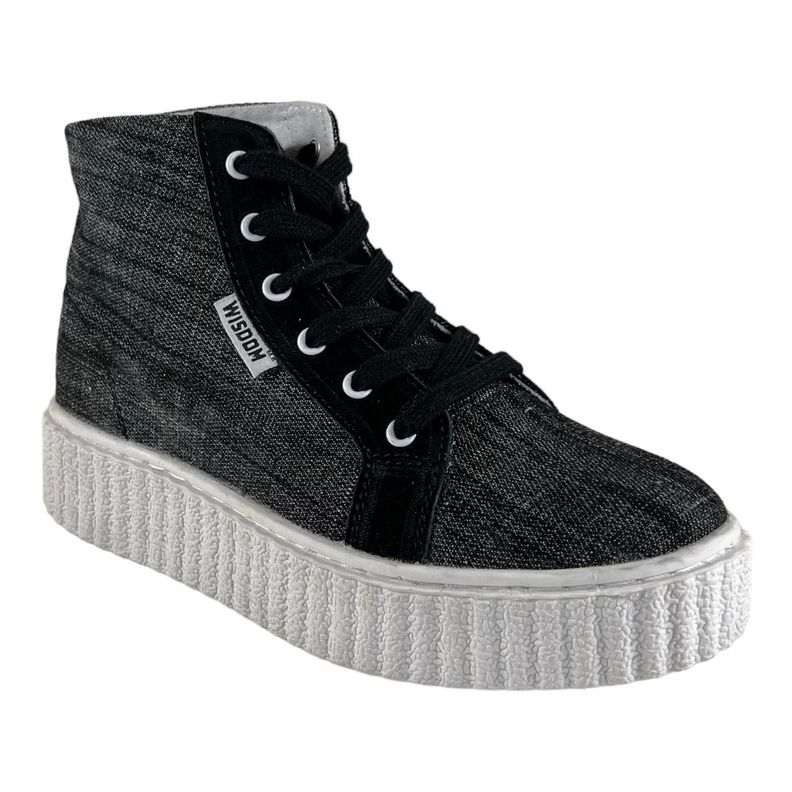 Zapatilla Wisdom Lona Gris Oscuro Tipo Conv-5
