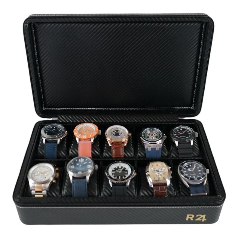Caja Organizadora Premium para 10 Relojes - Cuero Pu-1