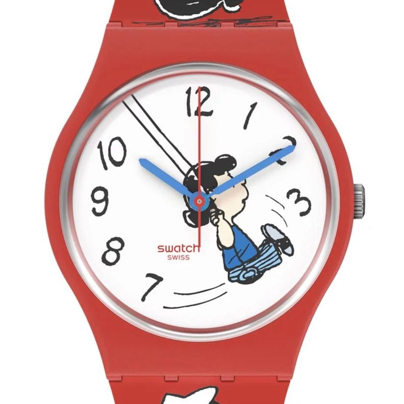 Reloj Unisex SWATCH KLUNK SO28Z106 Rojo