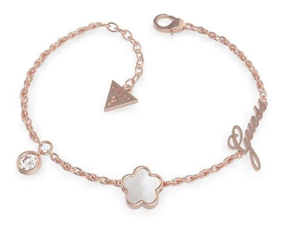 Pulsera Guess Sea Heart Talla L Color Oro Rosa-0