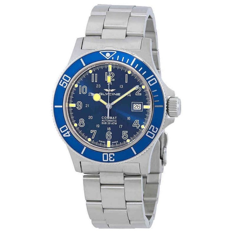 Reloj Glycine Combat Sub Azul Automatico-1