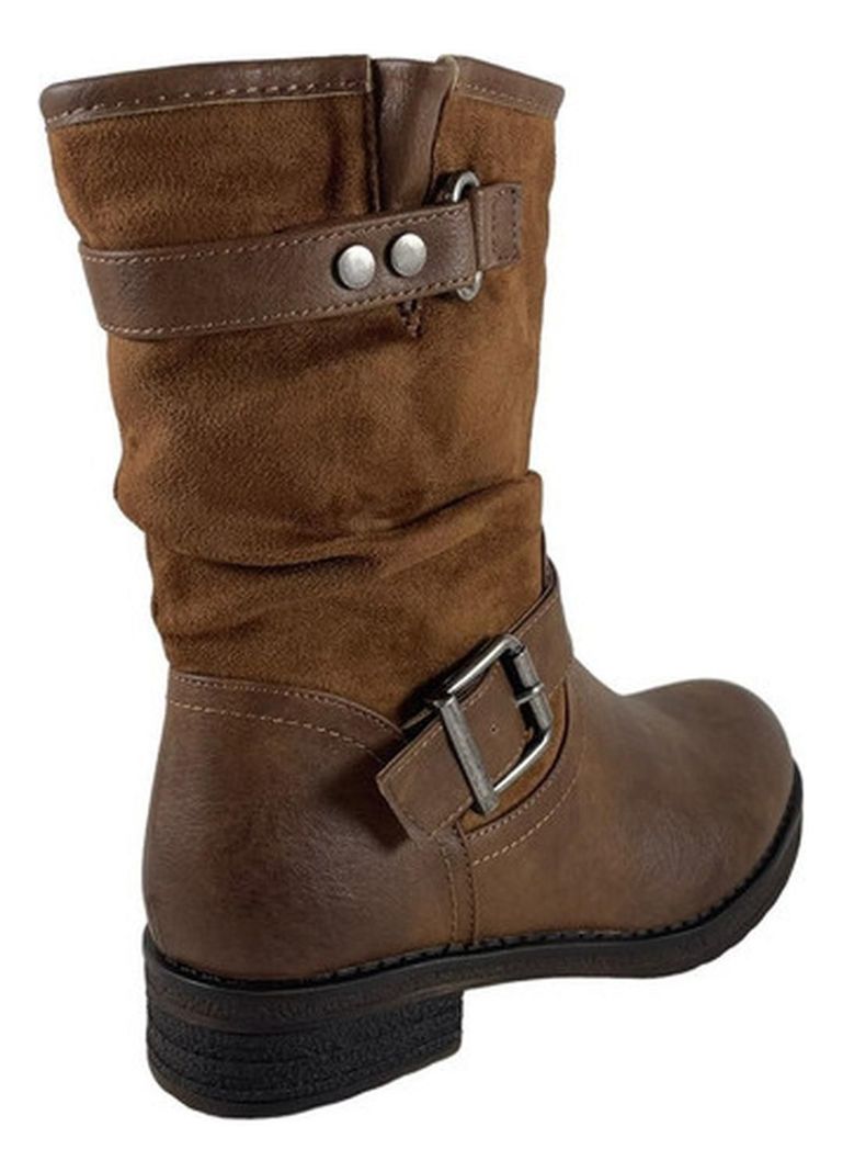 Botin Via Uno Mujer Camel Chiporro Cuero Pu-1