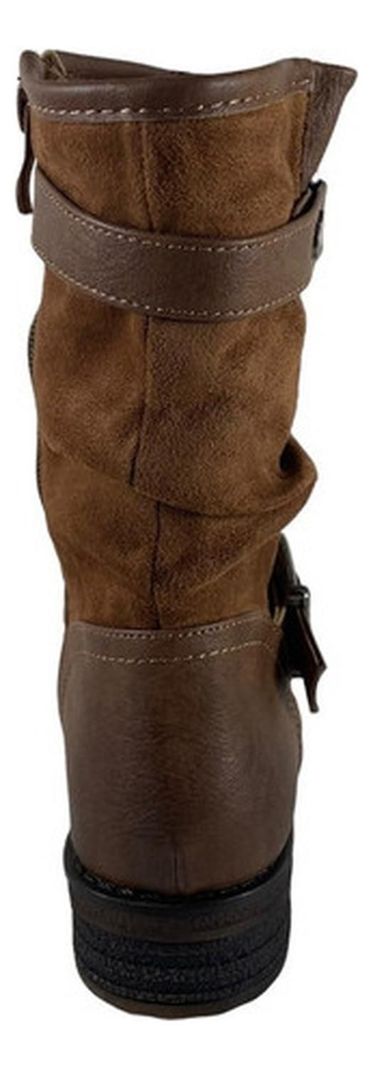 Botin Via Uno Mujer Camel Chiporro Cuero Pu-2