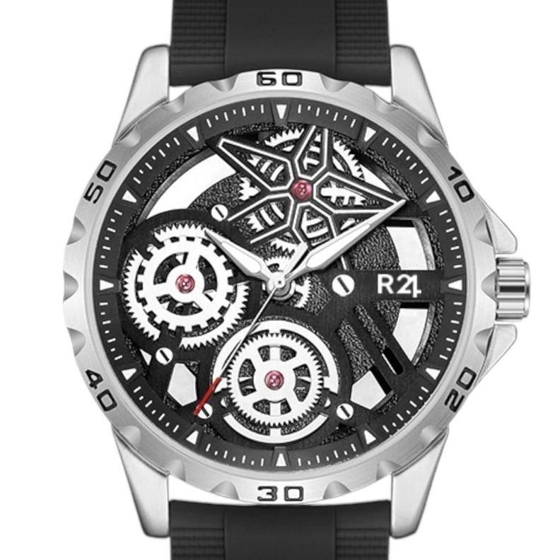 Reloj R24 Skeleton SK-36 Cuarzo Silicona-1