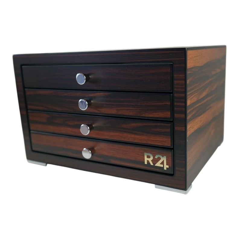 Caja de lujo Madera Ebano para 32 Lapiceras-3