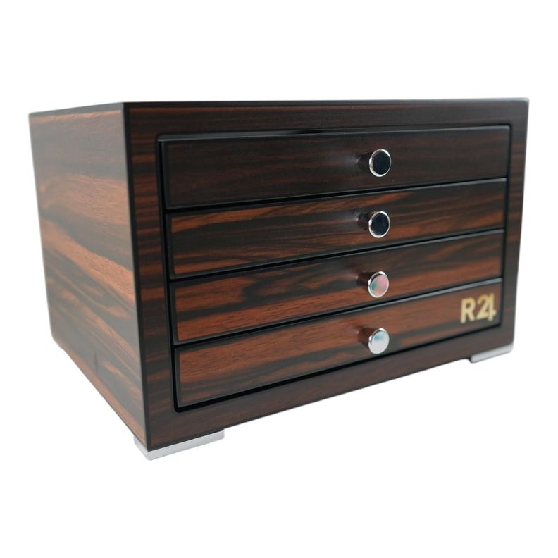 Caja de lujo Madera Ebano para 32 Lapiceras-4