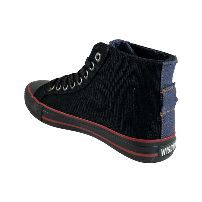 Zapatilla Wisdom Lona Negro Tipo Conv-2