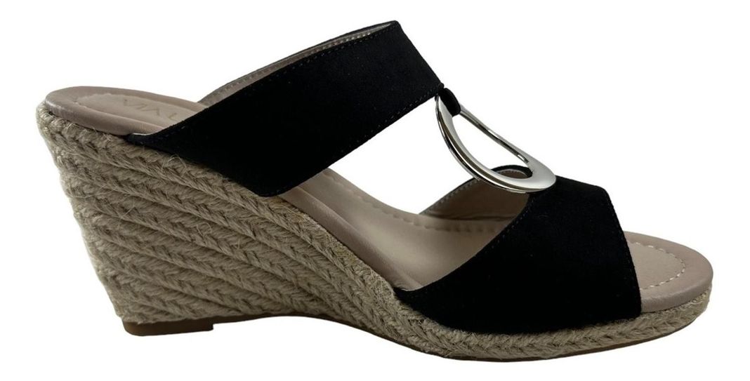 Zuecos Via Uno Color Negro 21986952-0