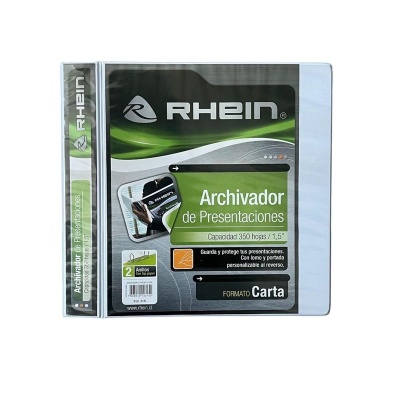 Flat para Archivador Rhein Carta Pack 50 Unidades Blanco