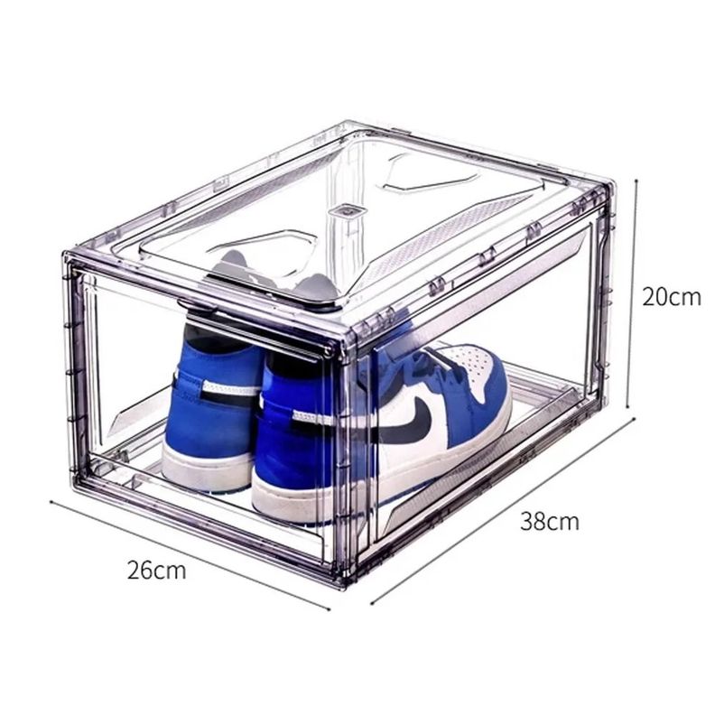 PACK 4 CAJAS ORGANIZADORA ZAPATO APILABLE PREMIUM CIERRE MAGNETICO-1