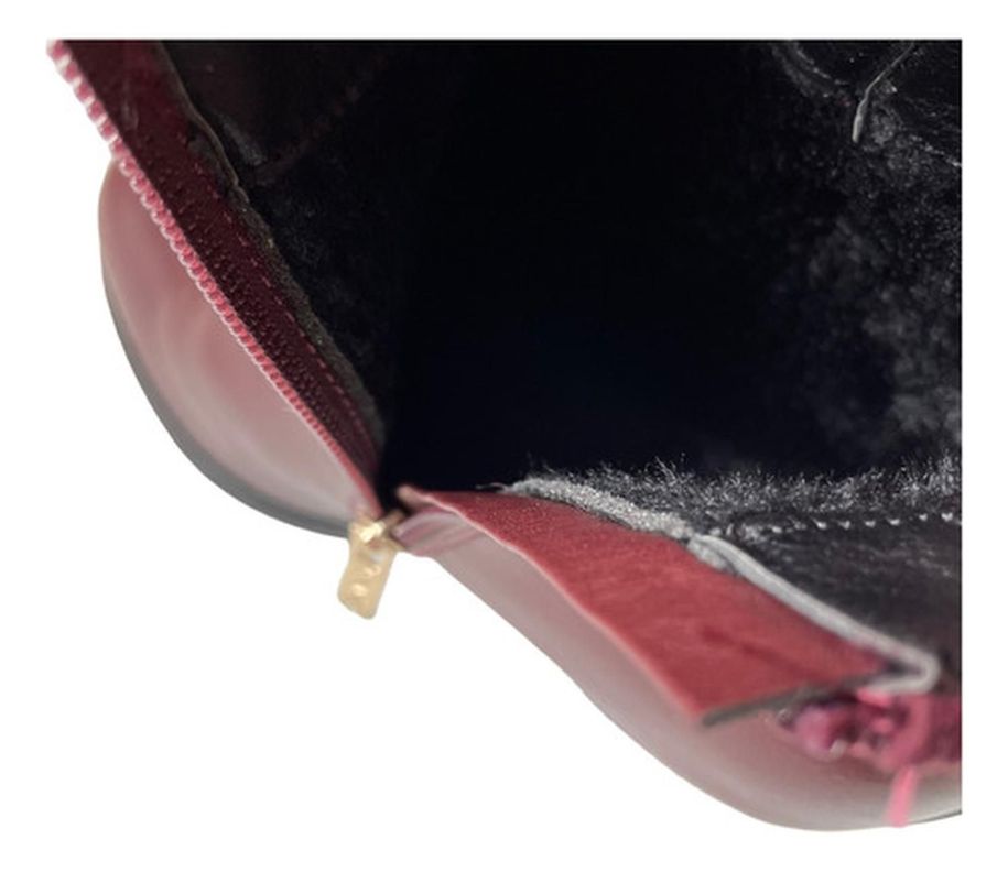 Botin Via Uno Burdeo Taco Cuero Pu-5