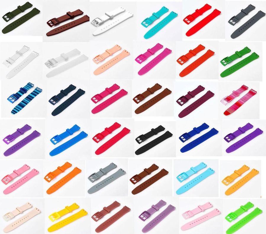 Correas compatible Relojes Swatch Silicona 19mm Diferentes Colores-1