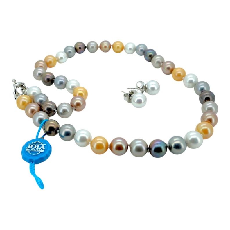 Set Collar Perlas + Aros Joia De Majorca Hecho En España-0