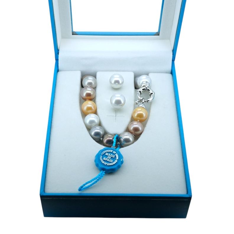 Set Collar Perlas + Aros Joia De Majorca Hecho En España-5