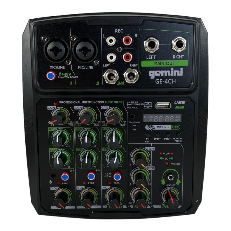 Mezclador de 4 canales Gemini GE-4CH-0