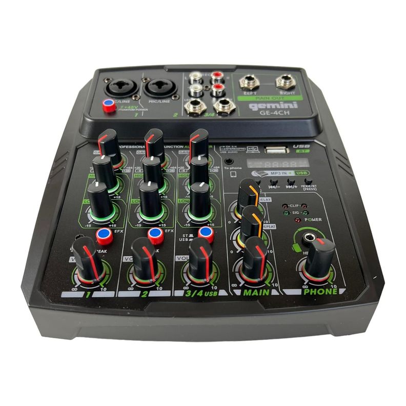 Mezclador de 4 canales Gemini GE-4CH-1