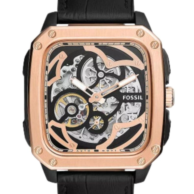 Reloj Fossil Inscription Skeleton Automatico Hombre Bq2572-0