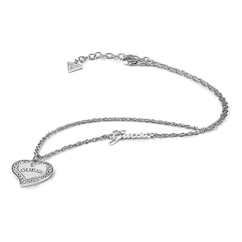 Collar Guess Heart Warming Ubn78068 Plateado-0