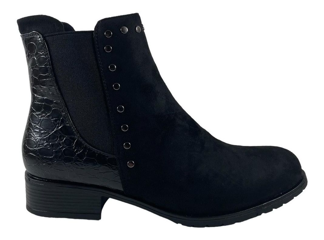 Botin Via Uno Negro Modelo 12082417-0
