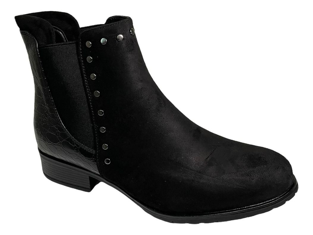 Botin Via Uno Negro Modelo 12082417-1