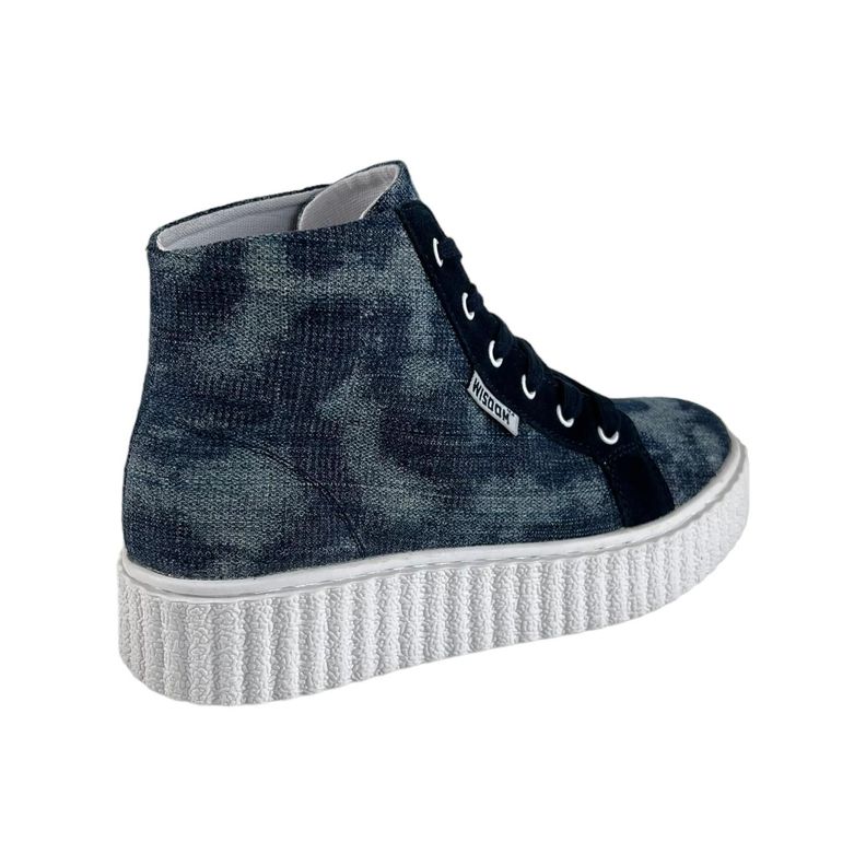 Zapatilla Wisdom Lona Azul Tipo Conv Plataforma-1