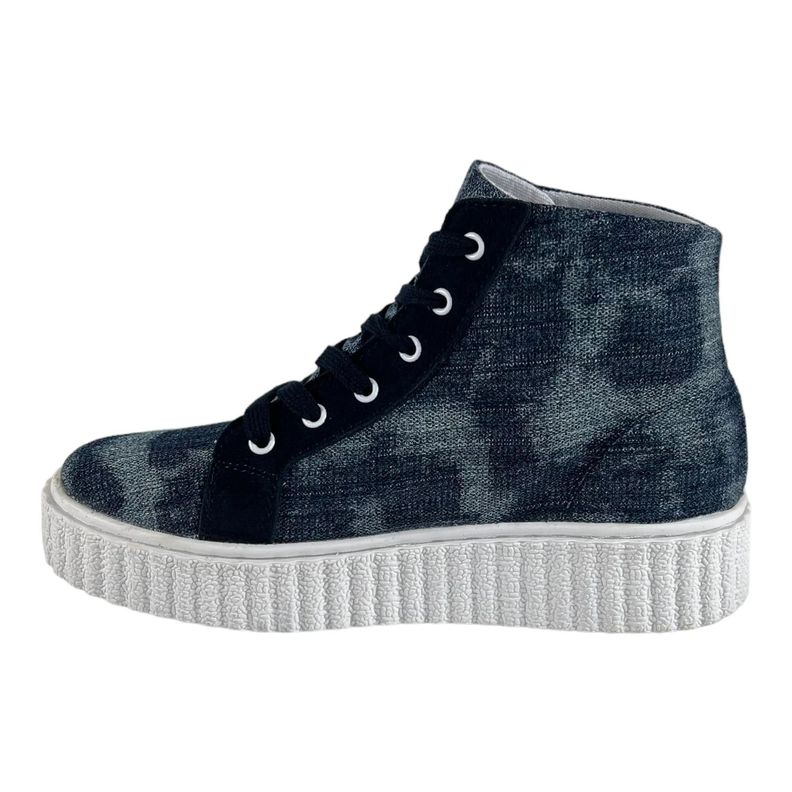 Zapatilla Wisdom Lona Azul Tipo Conv Plataforma-3