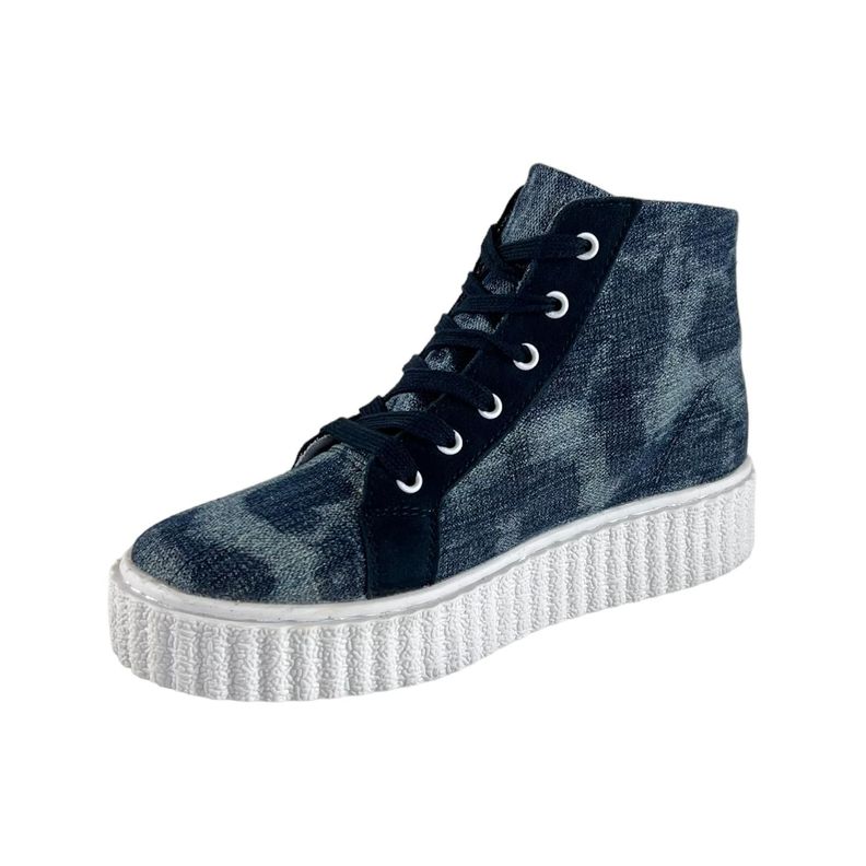 Zapatilla Wisdom Lona Azul Tipo Conv Plataforma-4