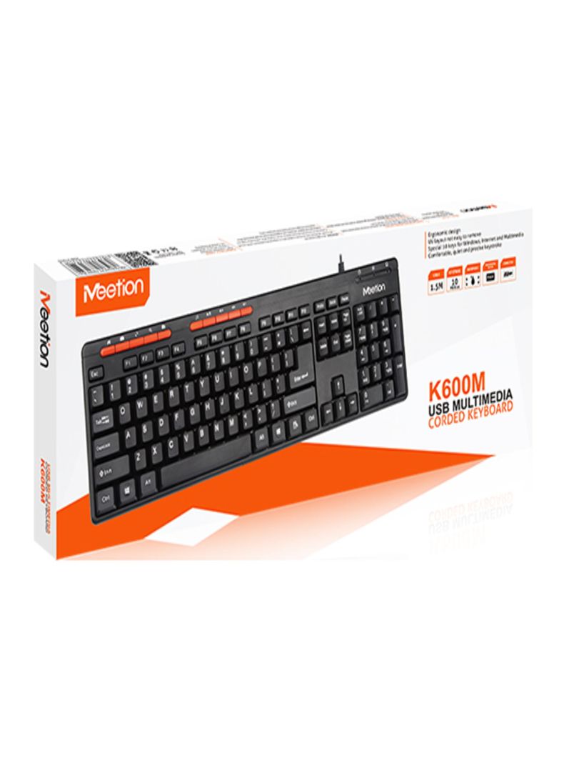 Teclado Con Cable Usb MT-K600M En Español - Meetion-4