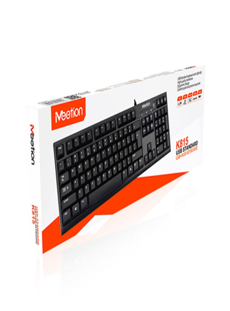 Teclado Con Cable Usb MT-K815 Español Con Hub Usb - Meetion-5