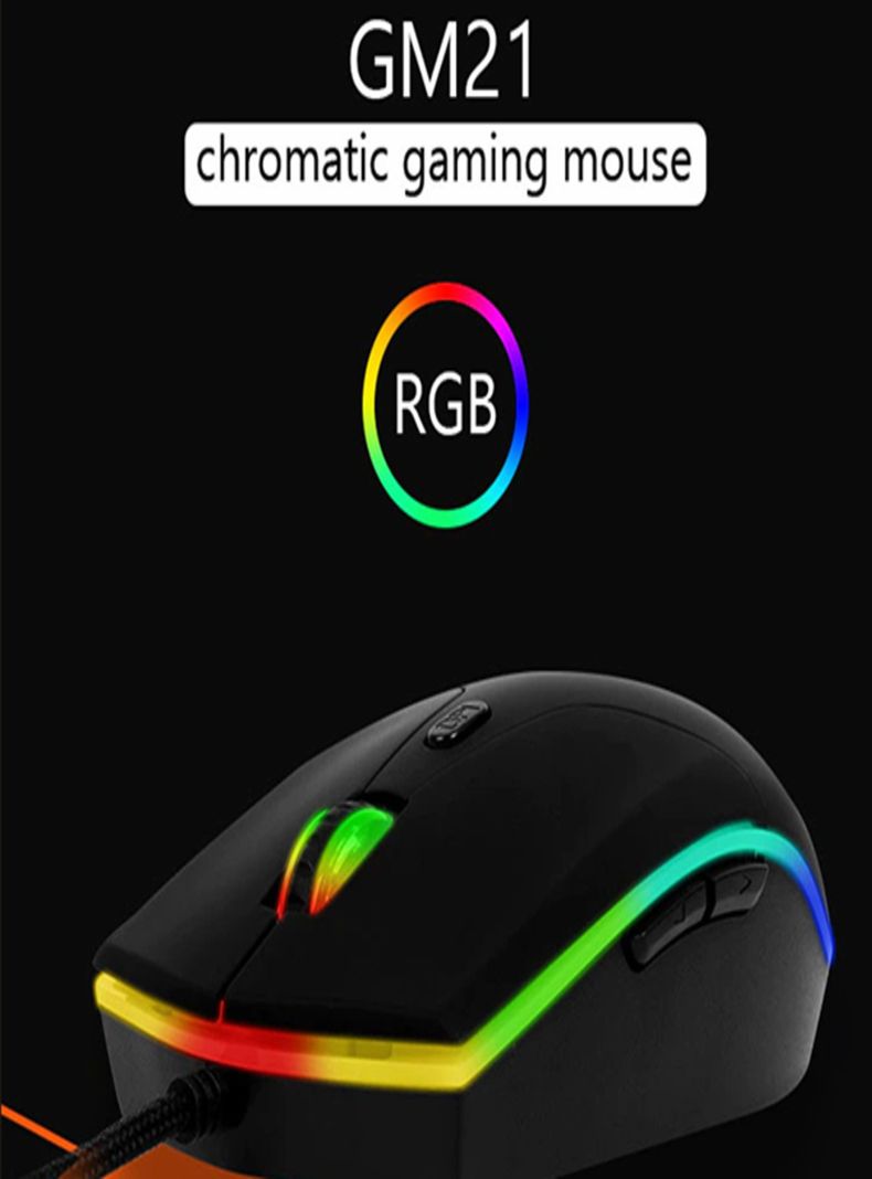 Mouse Gamer Con Cable Rgb MT-GM21 - Meetion-7