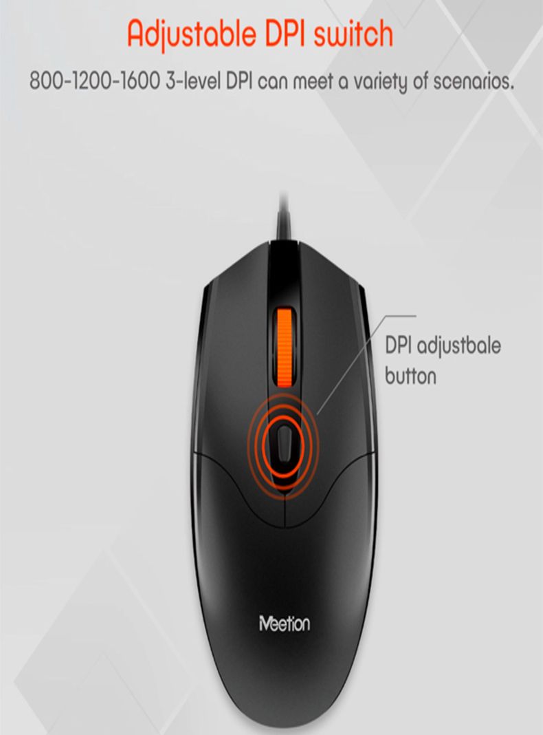 Mouse Con Cable Mt - M362 - Meetion-6