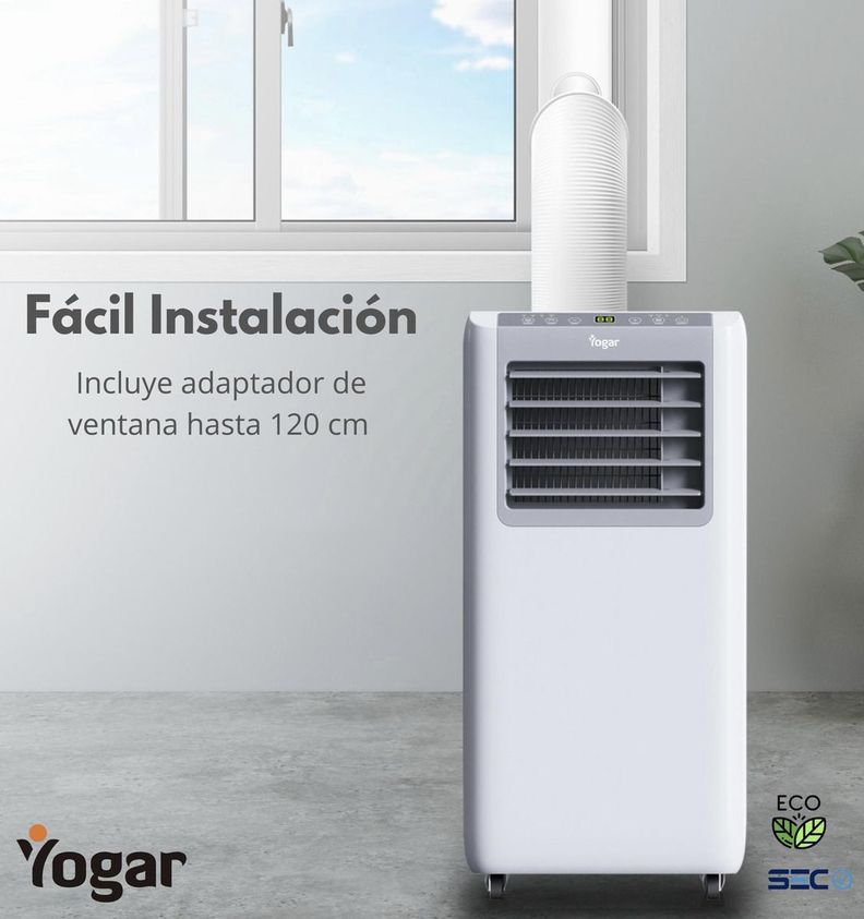 Aire Acondicionado Portátil 4en1 9000 Btu Frío Y Calor Yogar-3
