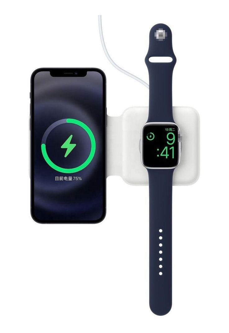 Cargador Inalámbrico iPhone Magsafe 2en1 Dual 15w C. Rápida-0
