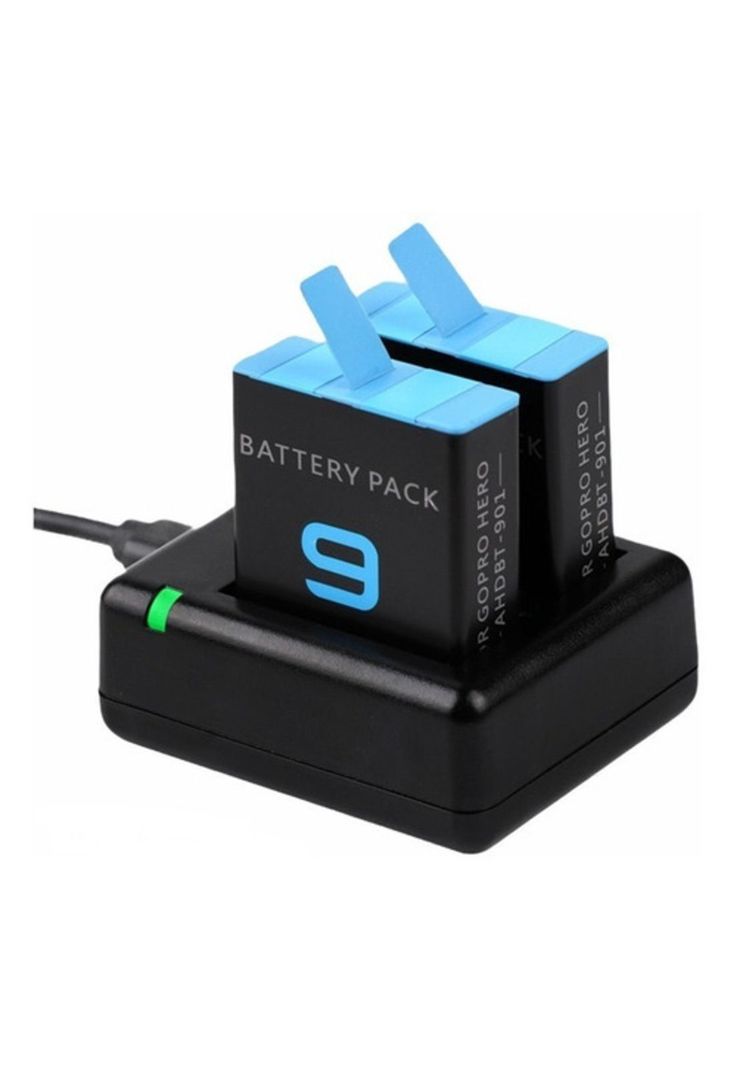 Cargador Batería Gopro Hero 10 Doble +cable-0