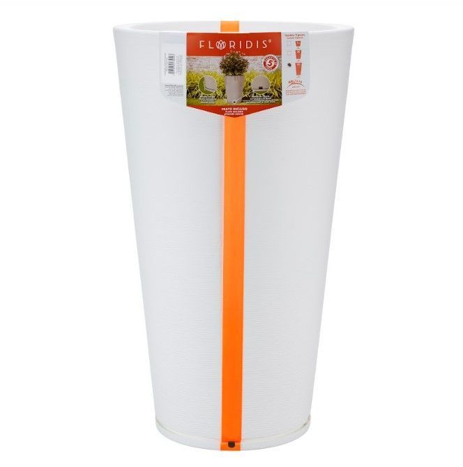 MACETERO FLORIDIS GENEBRA BLANCO 80CM CON PLATO-1