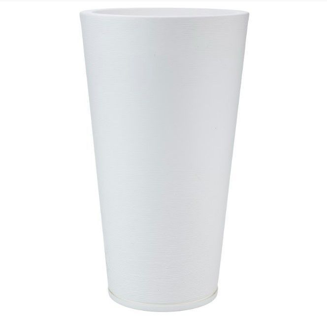 MACETERO FLORIDIS GENEBRA BLANCO 80CM CON PLATO-0