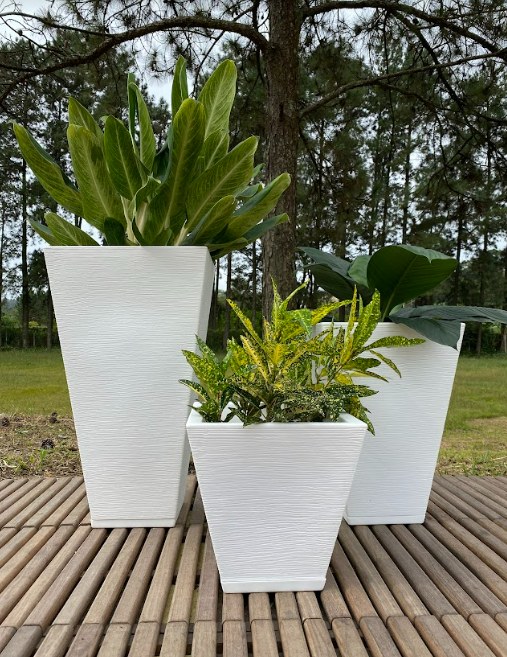 MACETERO FLORIDIS ZURIQUE BLANCO 34CM CON PLATO-3