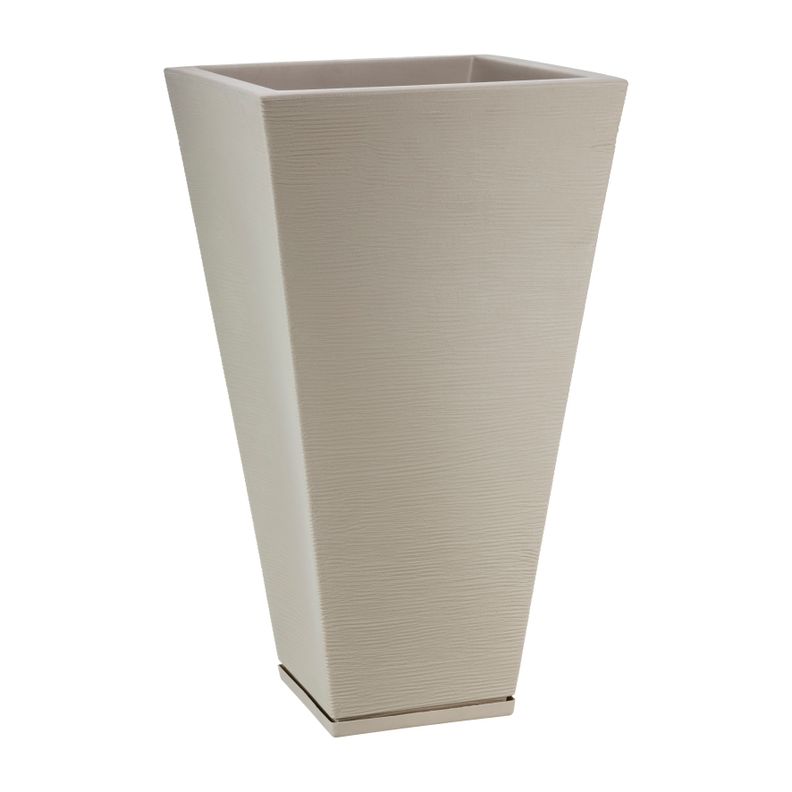 MACETERO FLORIDIS ZURIQUE BEIGE 74CM CON PLATO-2