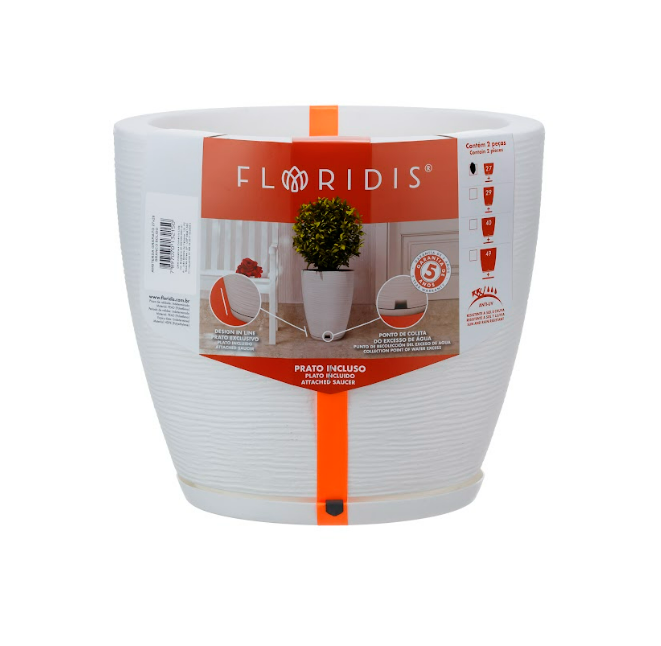 MACETERO FLORIDIS AMSTERDAM BLANCO 28CM DE ALTO-3