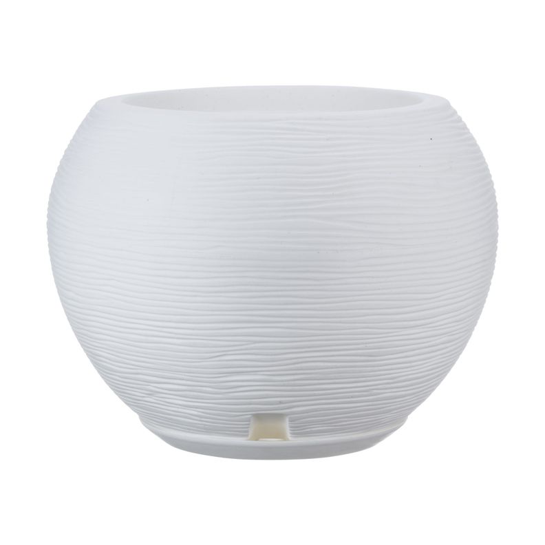 MACETERO FLORIDIS FLORENCIA BLANCO 32CM CON PLATO